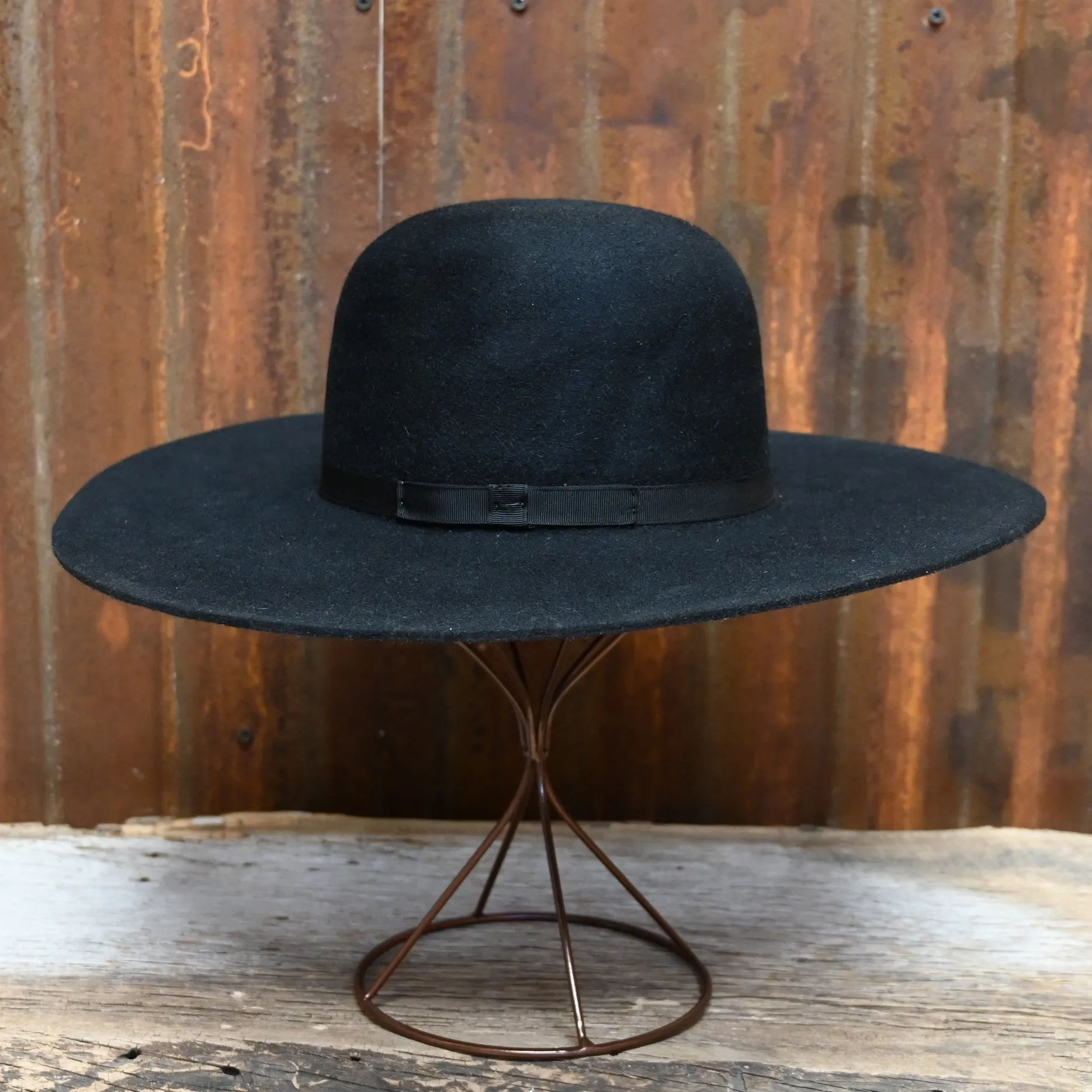 Black Felt- 5" Crown 4.5" Brim