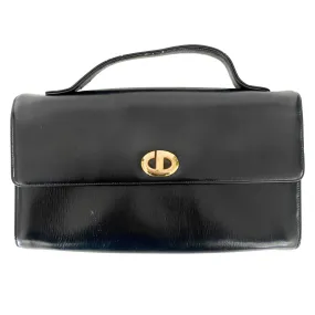 Black Leather Vintage Hand Bag