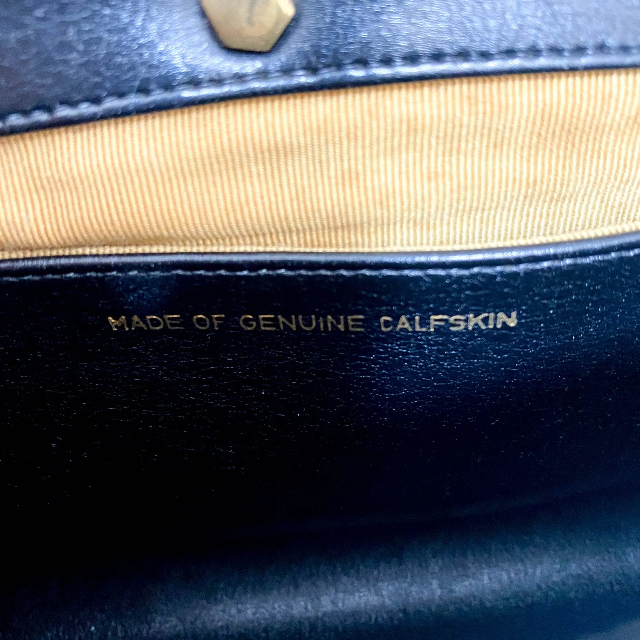 Black Leather Vintage Hand Bag