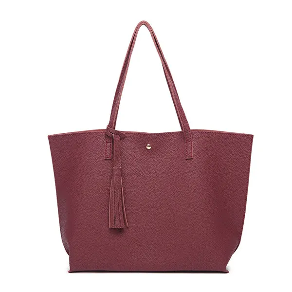 Bokinslon Tassel Leather Handbag
