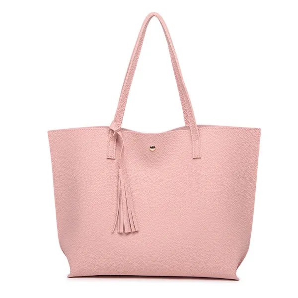 Bokinslon Tassel Leather Handbag