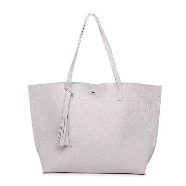 Bokinslon Tassel Leather Handbag