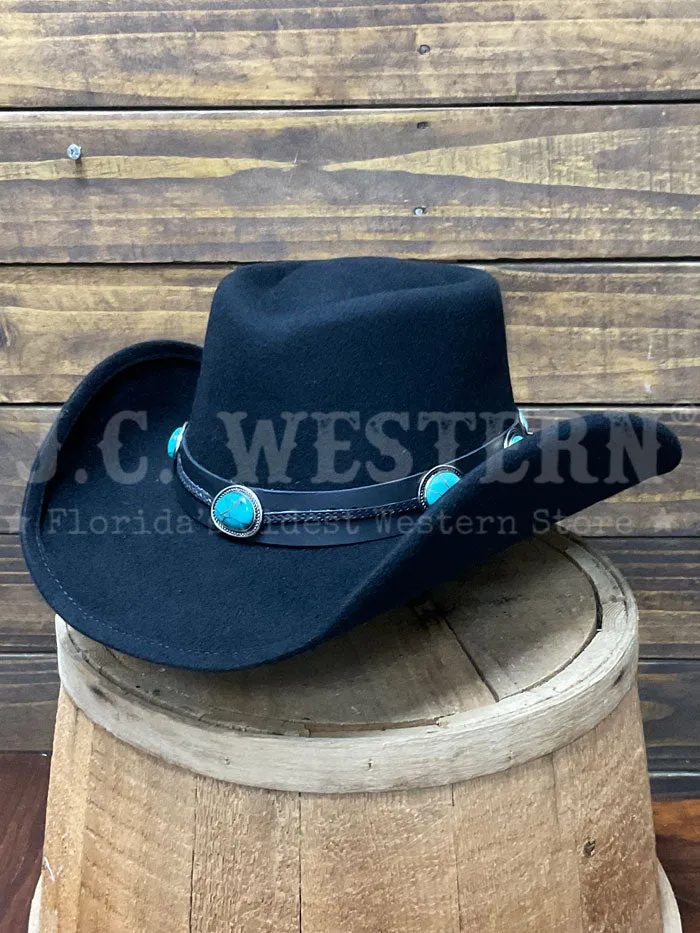 Bullhide KLAMATH 0865BL Fashion Felt Collection Hat Black