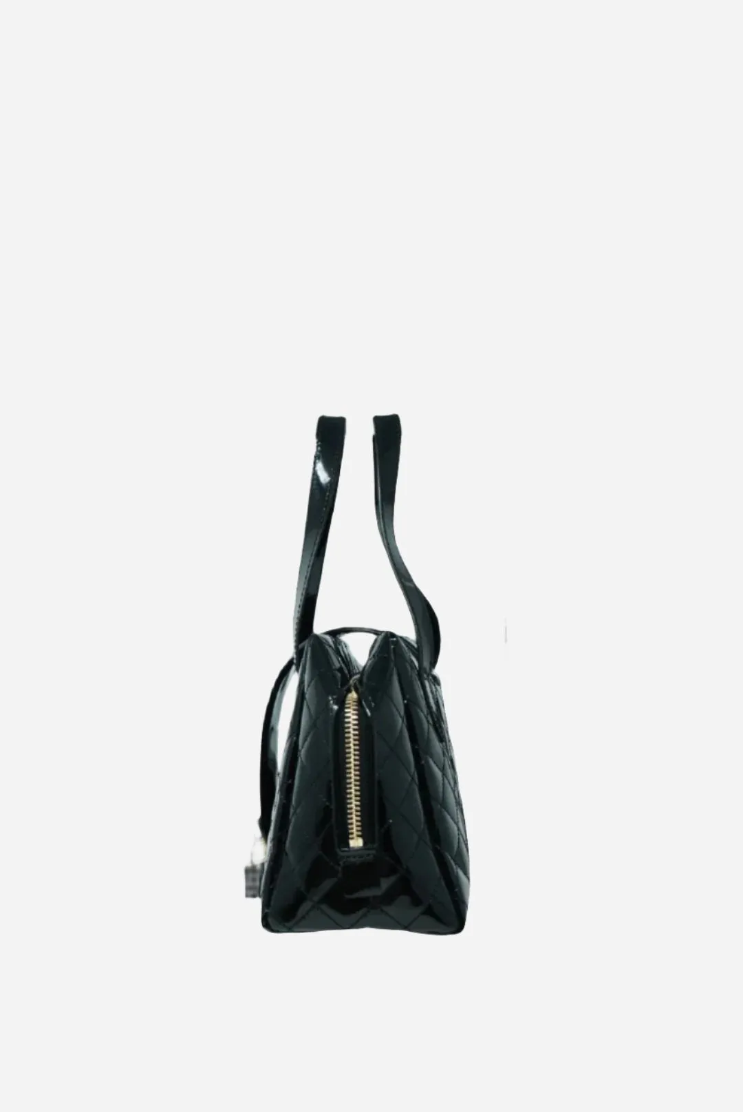Burberry Patent Quilted Top Handle Bag