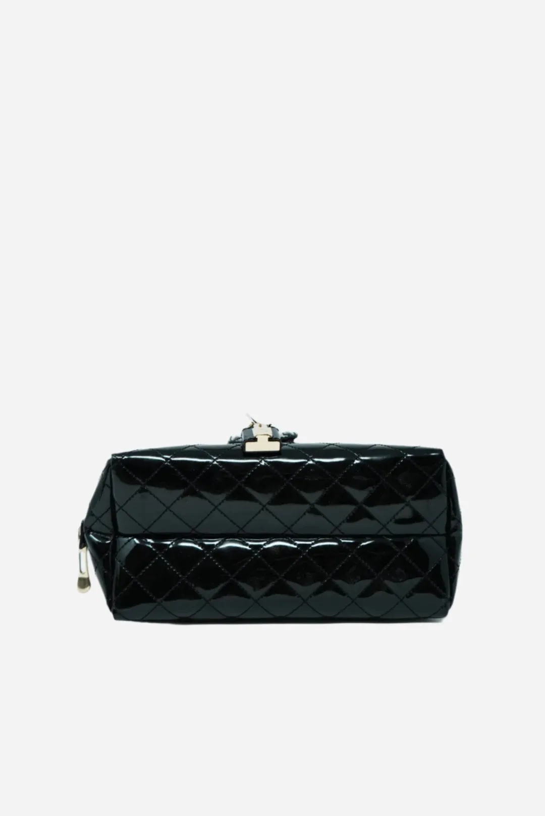 Burberry Patent Quilted Top Handle Bag