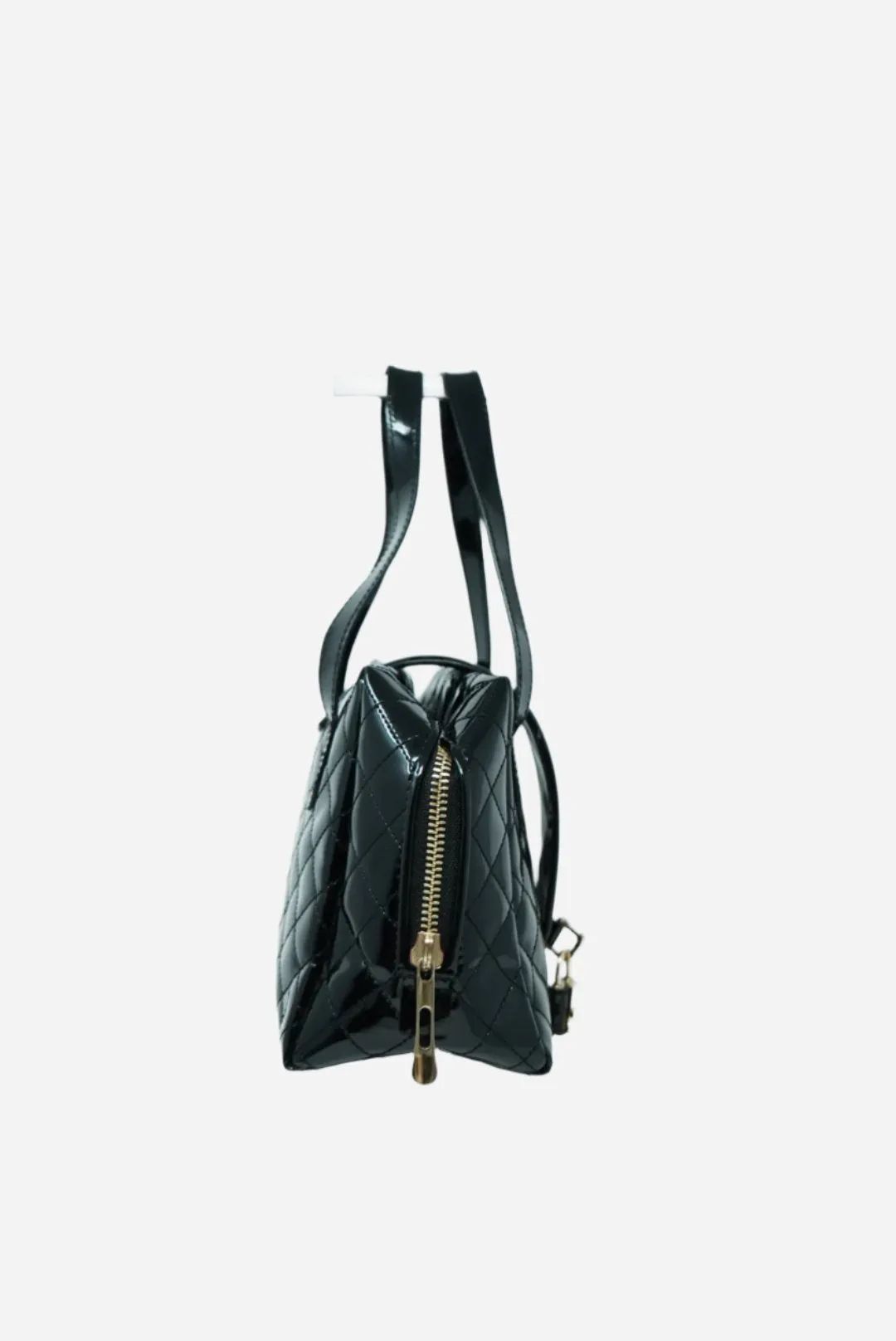 Burberry Patent Quilted Top Handle Bag
