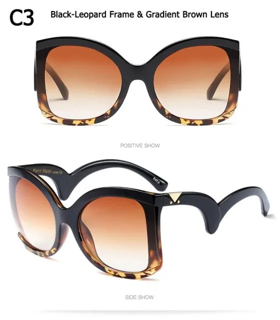 Butterfly's Style Gradient Square Sunglasses