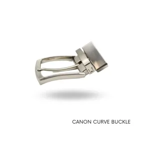 CANON Reversible Front Curve high-shine nickle silver buckle for men