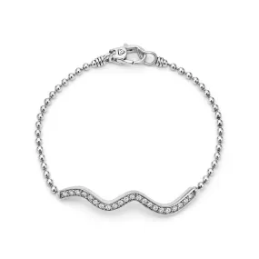 Caviar Spark Beaded Wave Diamond Bracelet