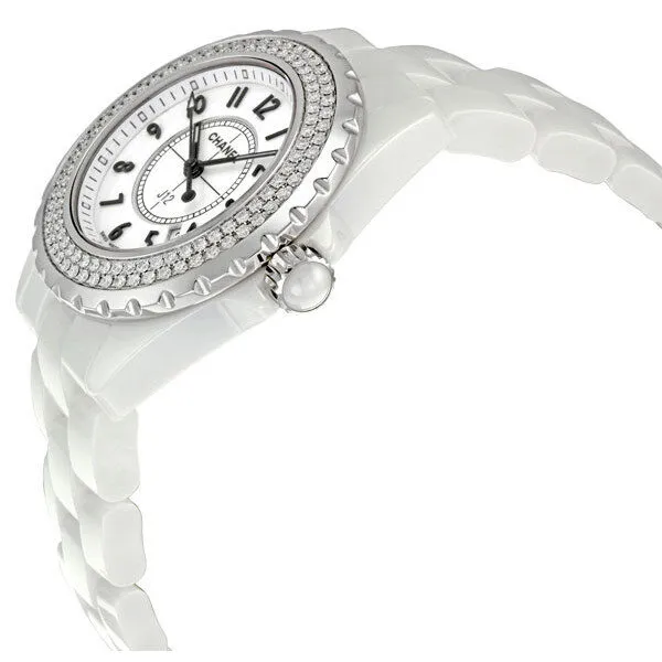 Chanel J12 Diamond White Ceramic Ladies Watch H0967