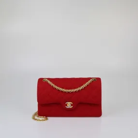Chanel Red Quilted Medium Classic Flap Bag