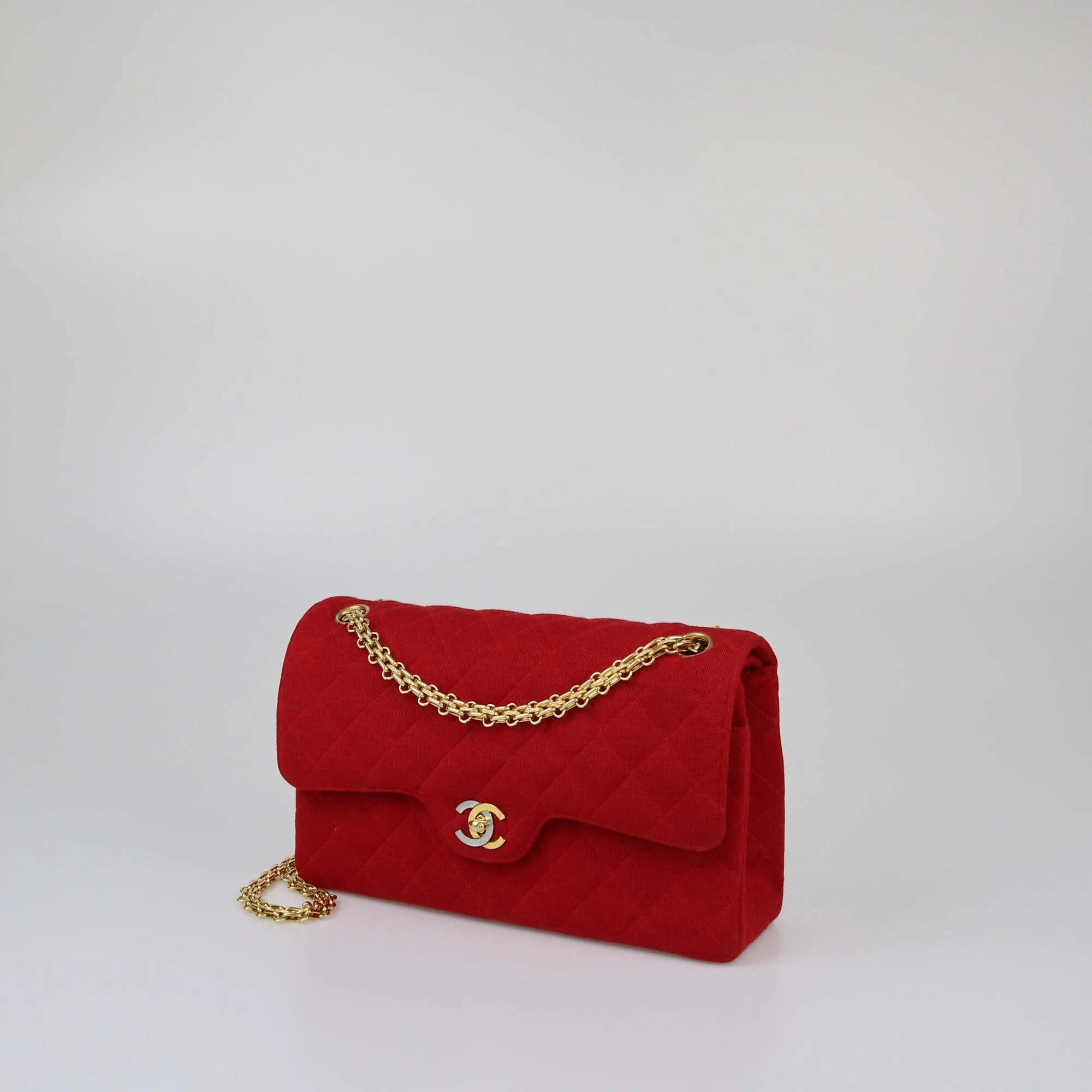 Chanel Red Quilted Medium Classic Flap Bag