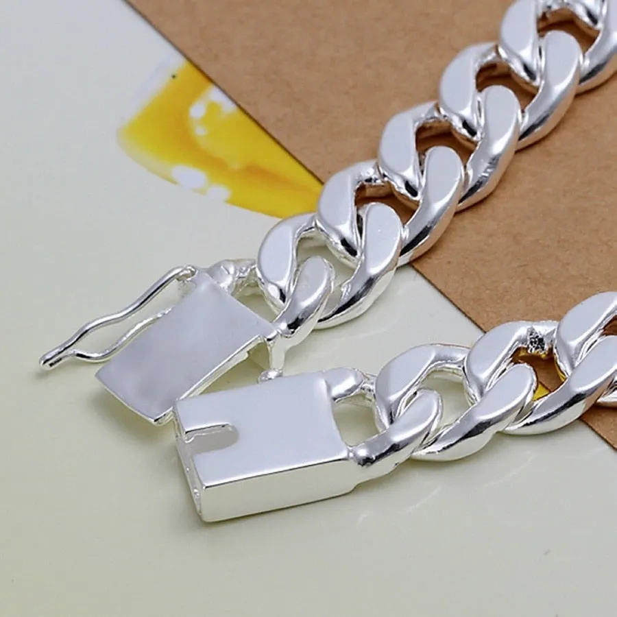 Charm 925 Sterling silver Geometric Bracelet