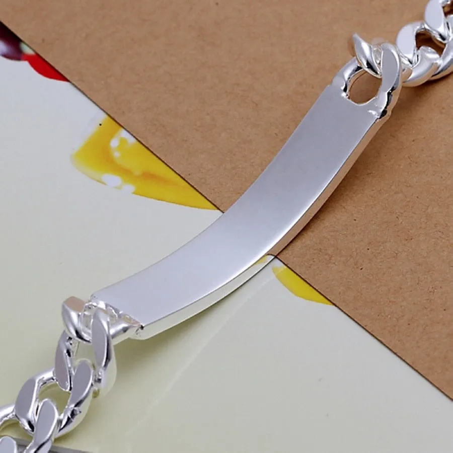 Charm 925 Sterling silver Geometric Bracelet