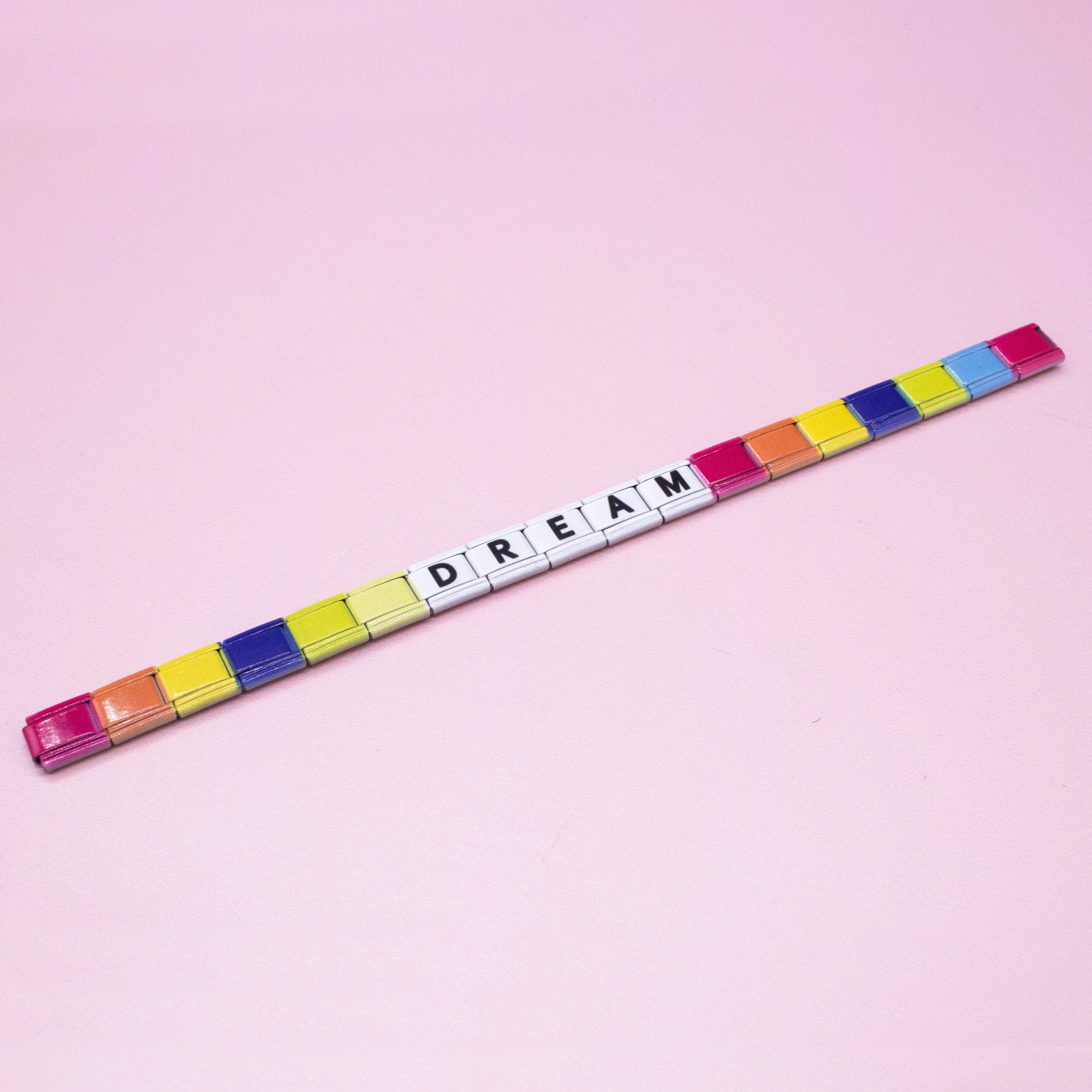 Charm Link Word Bracelet