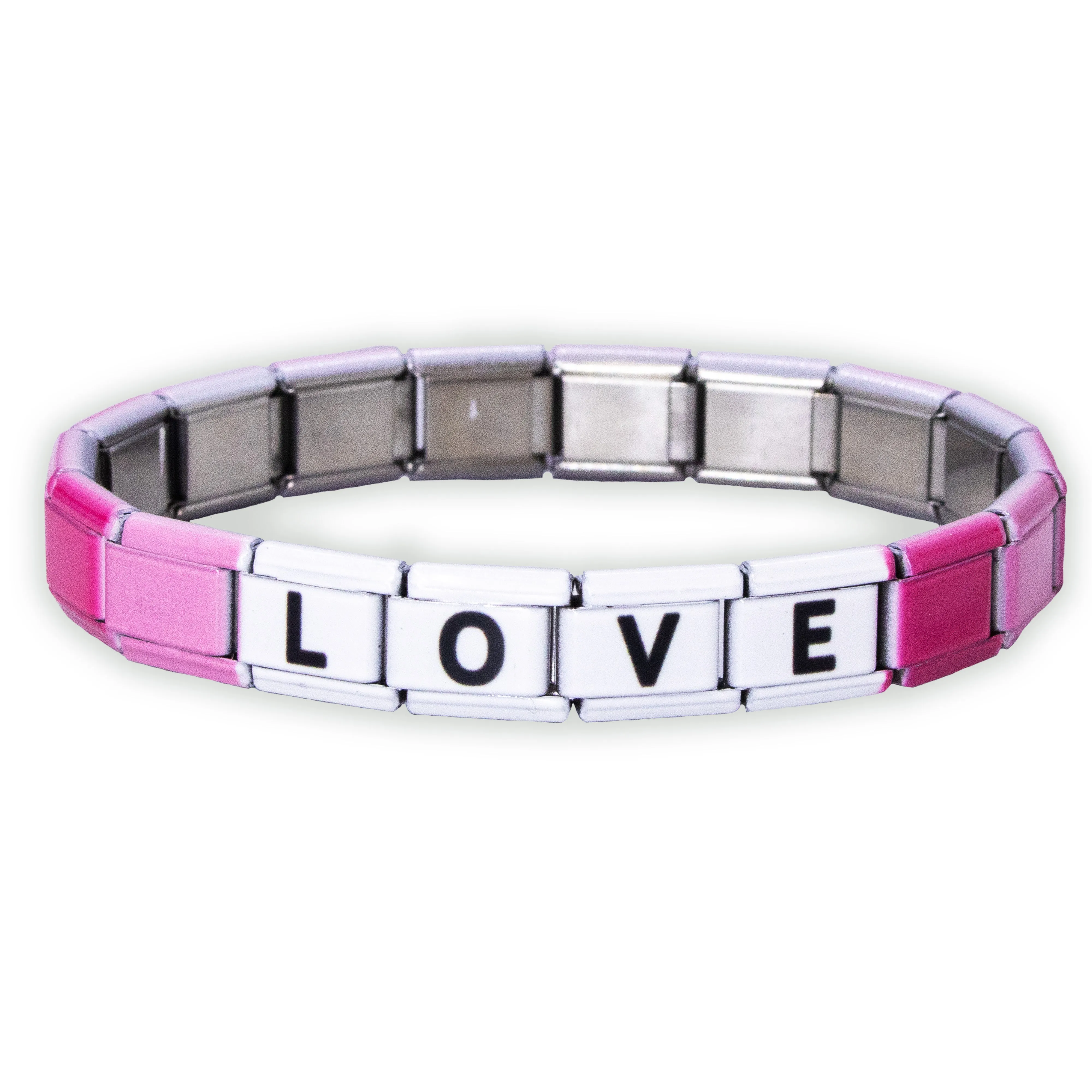 Charm Link Word Bracelet
