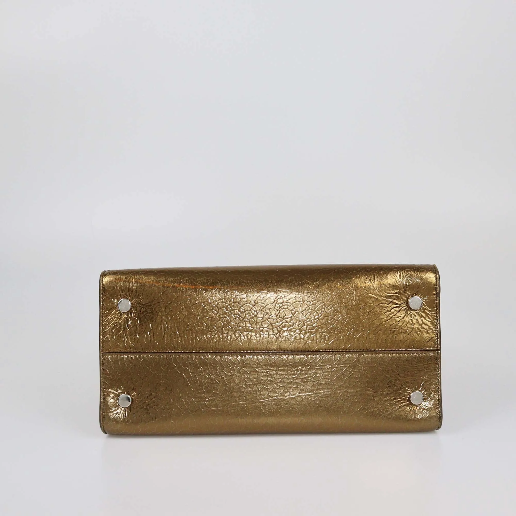 Christian Dior Metallic Ceramic Effect Medium Diorever Top Handle Bag