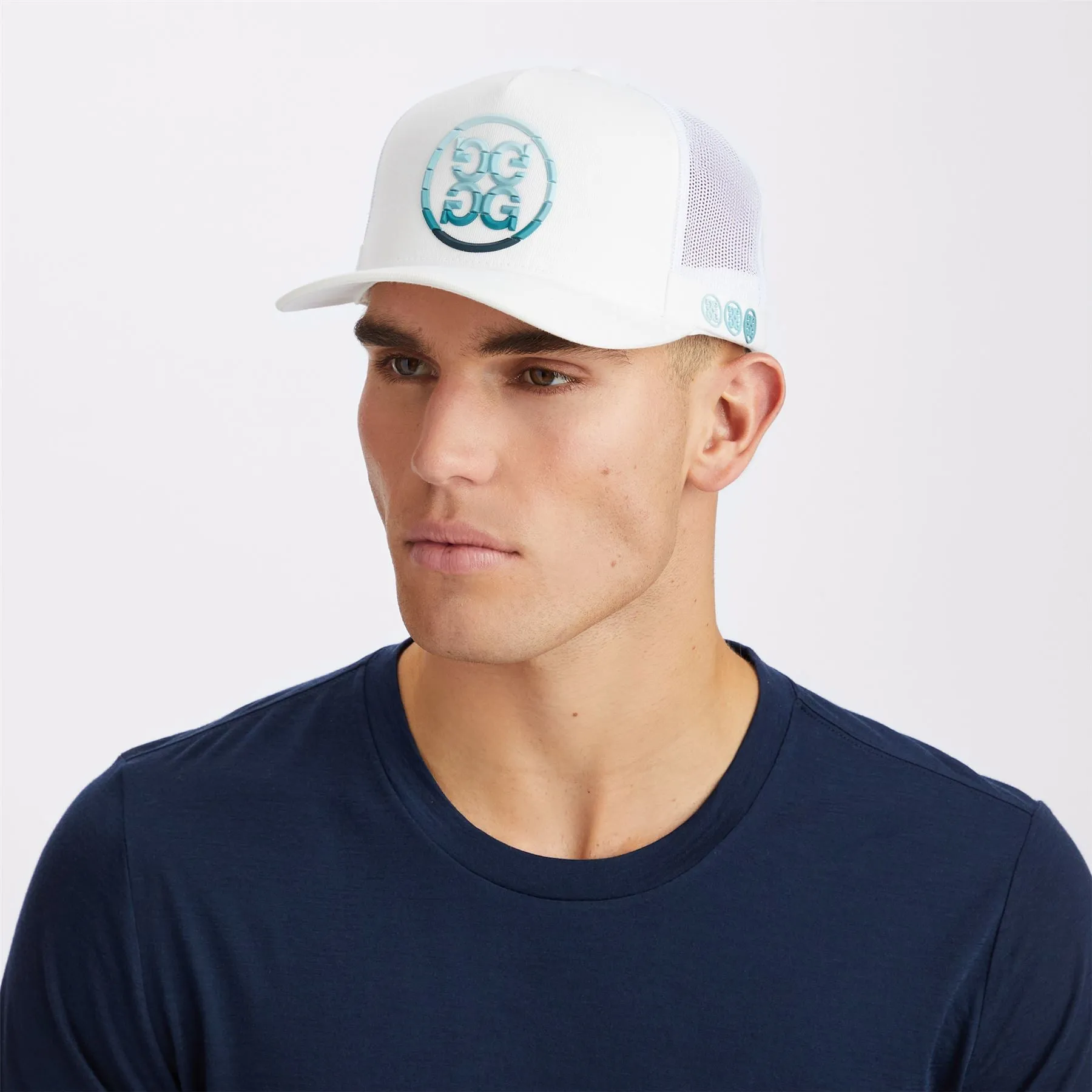 Circle G'S Ombre Interlock Knit Trucker Hat Snow - AW23