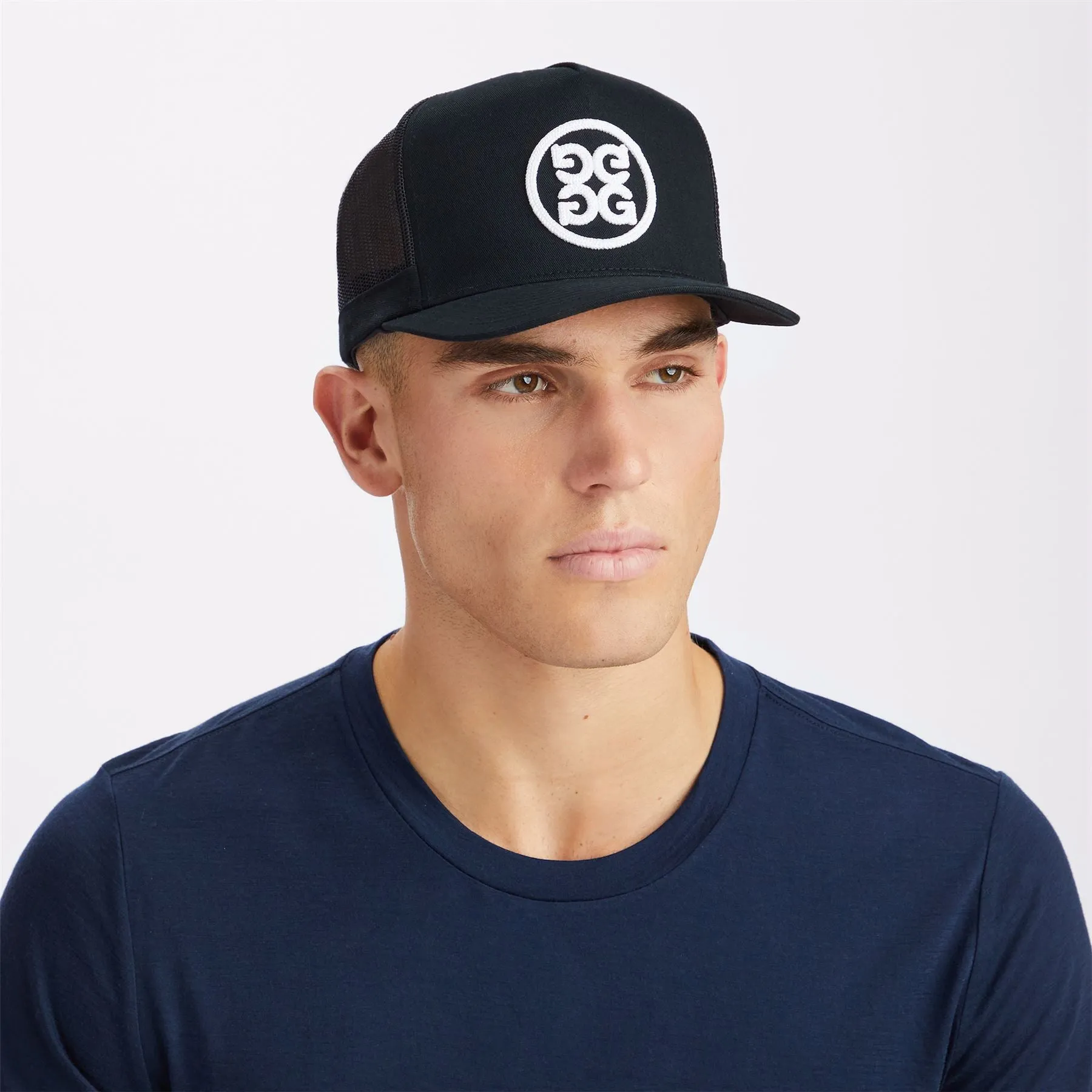 Circle G'S Tall Interlock Knit Trucker Hat Onyx - AW23