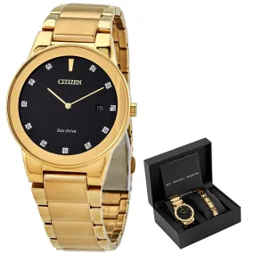 Citizen Axiom Quartz Diamond Black Dial Men's Watch AU1062-64G
