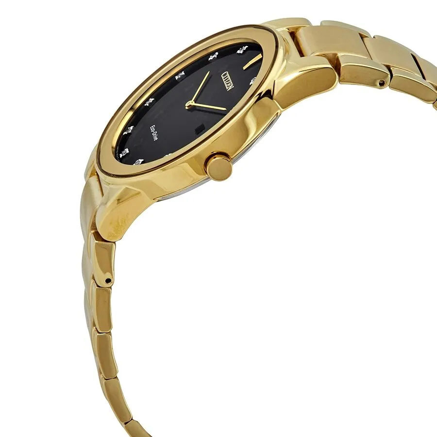 Citizen Axiom Quartz Diamond Black Dial Men's Watch AU1062-64G