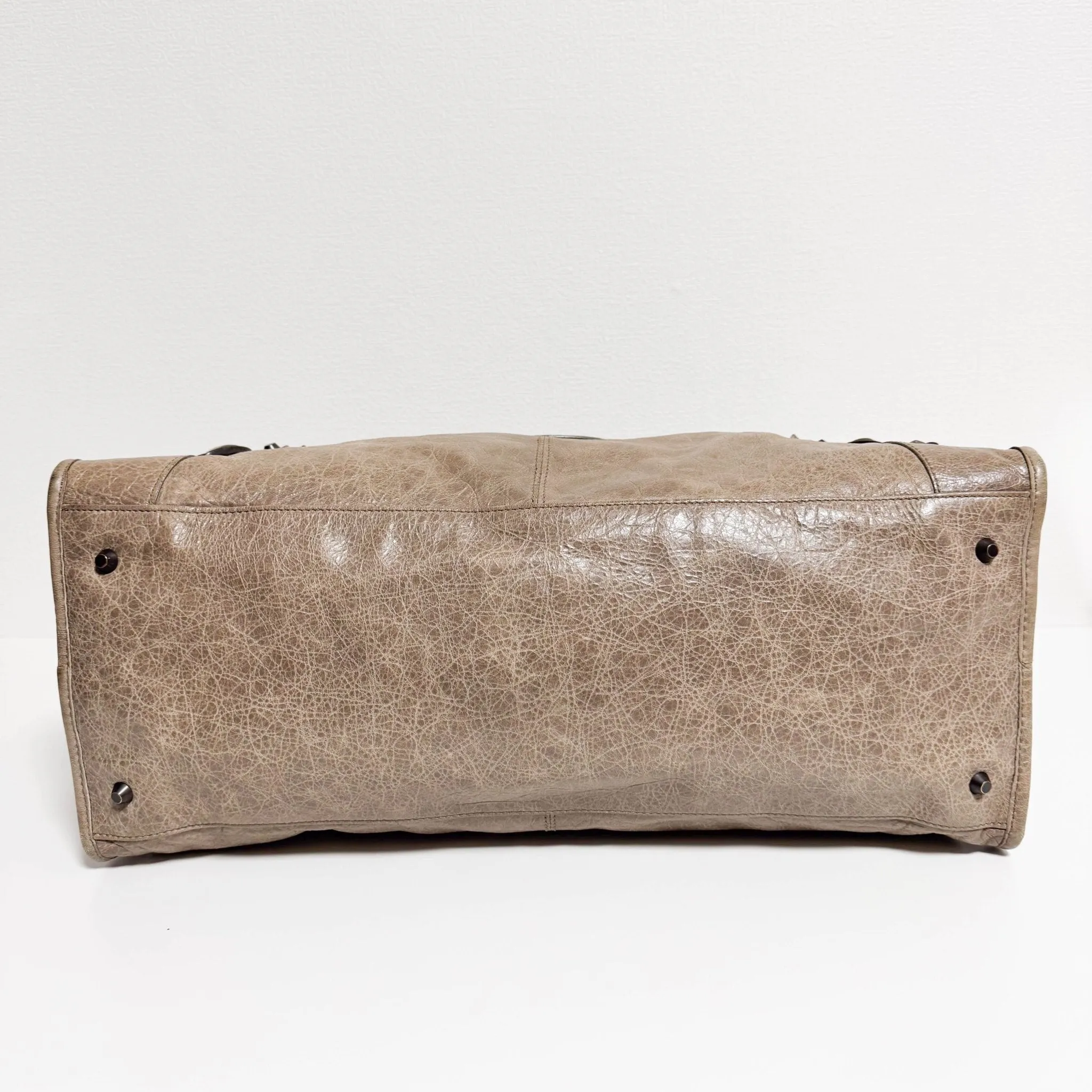 City Brown Leather Moto Classic Work Bag