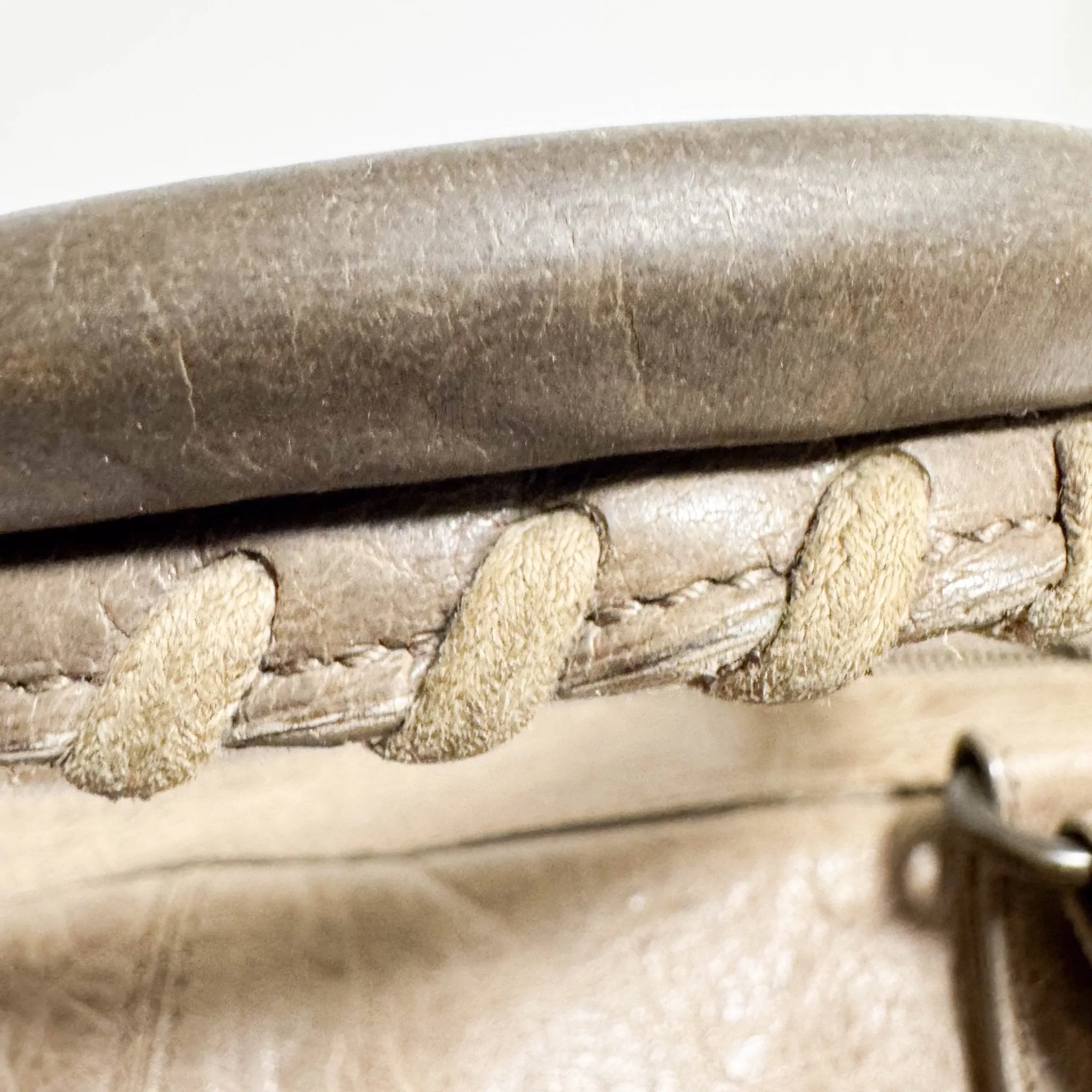 City Brown Leather Moto Classic Work Bag