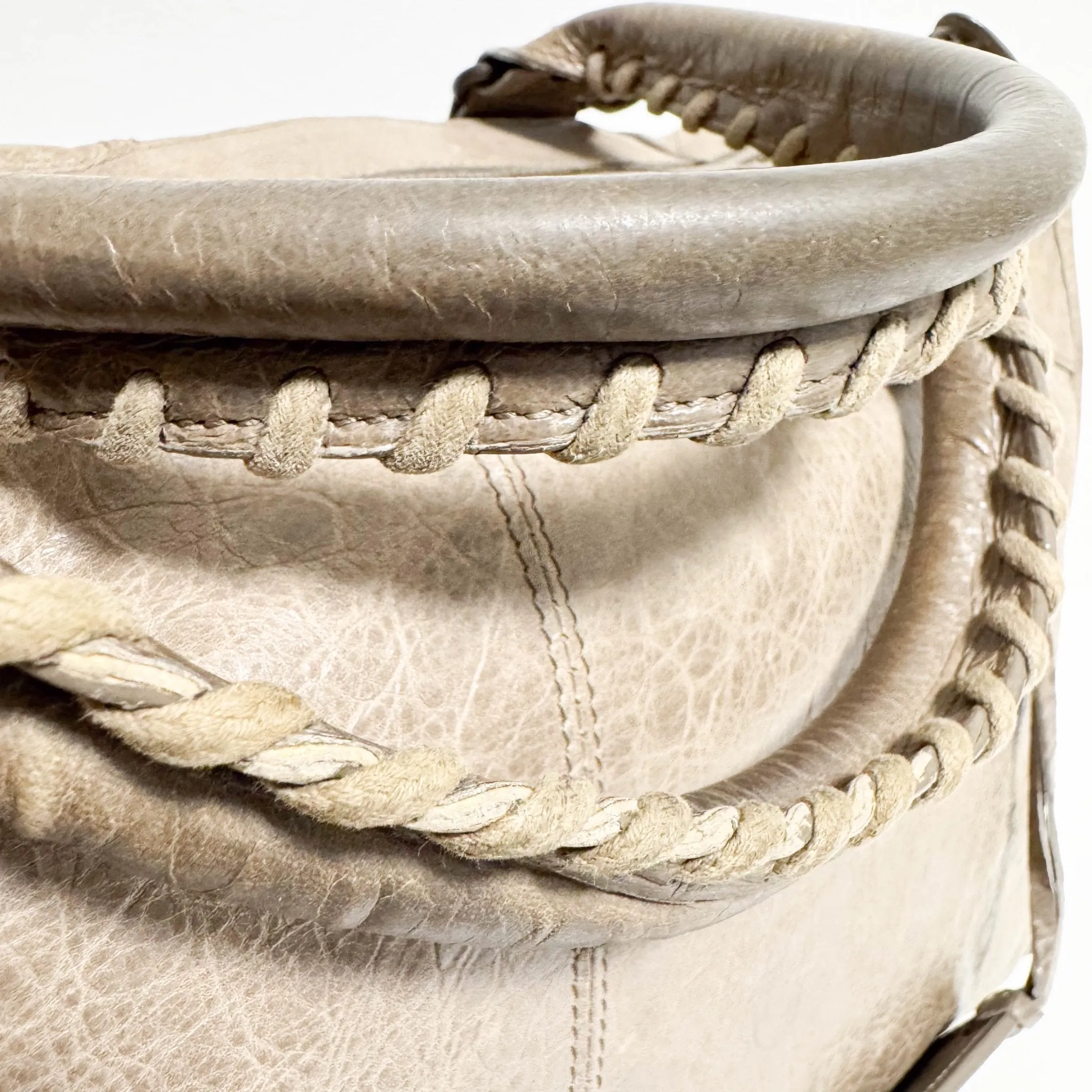 City Brown Leather Moto Classic Work Bag