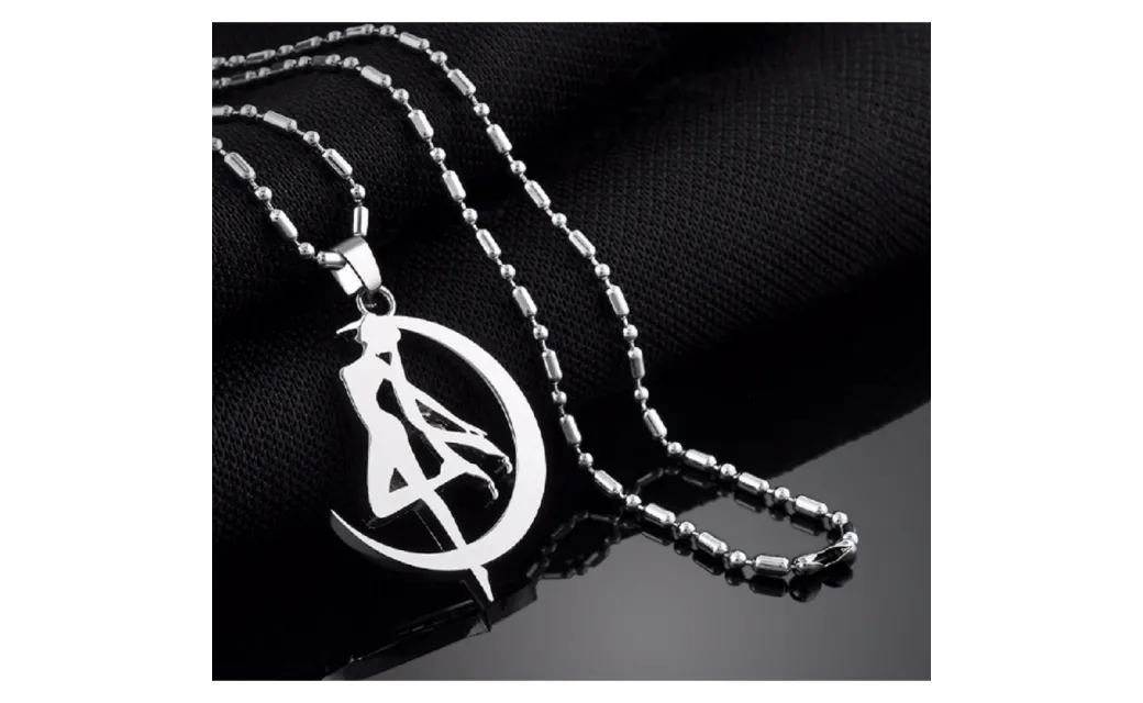 Cosplay Sailor Moon Long Metal Chain Pendant Necklace For Women
