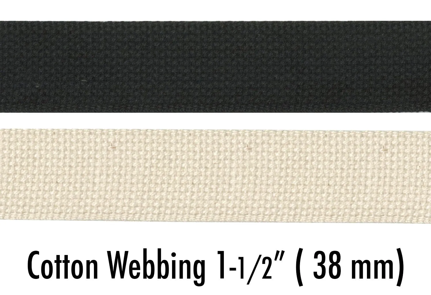 Cotton Webbing 1 1/2" (38mm) Wide (Per 1 Yard)