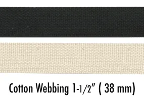 Cotton Webbing 1 1/2" (38mm) Wide (Per 1 Yard)