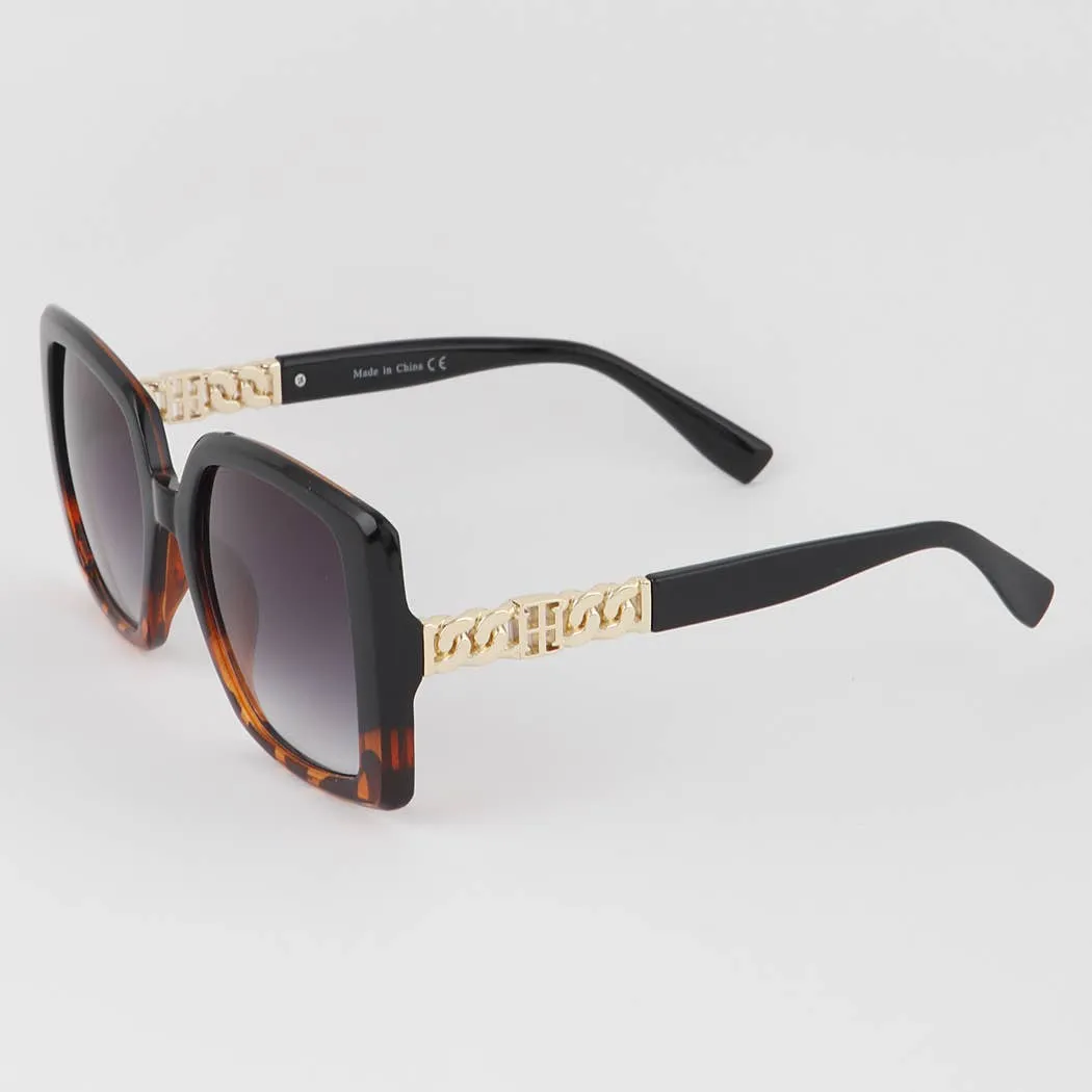 Curb Chain Gradient Box Sunglasses