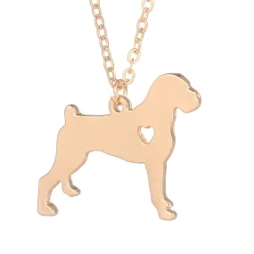 Cute Boxer Dog Pendant Necklace