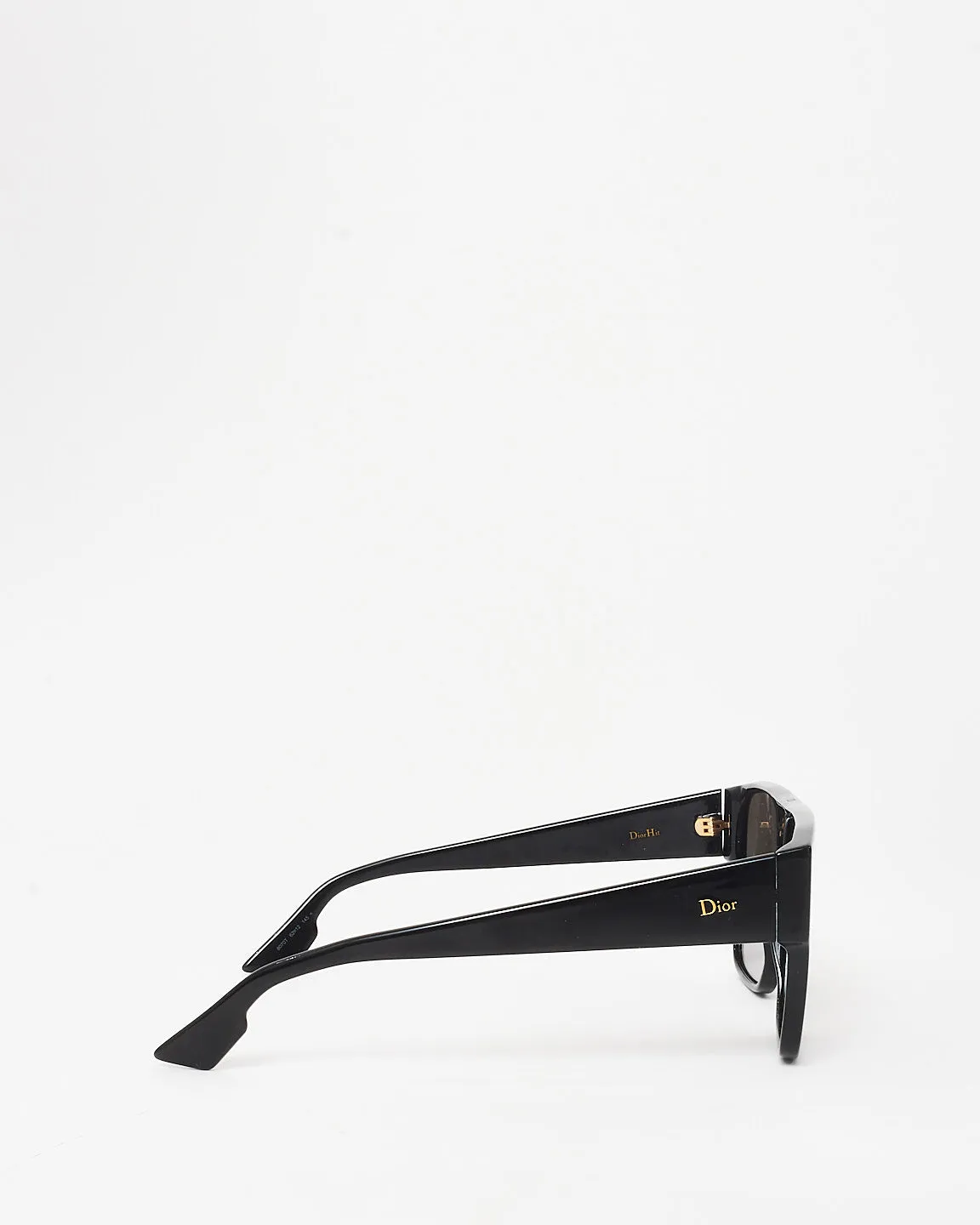 Dior Black Oversized Mirror Hit 8070T Gradient Lens Sunglasses