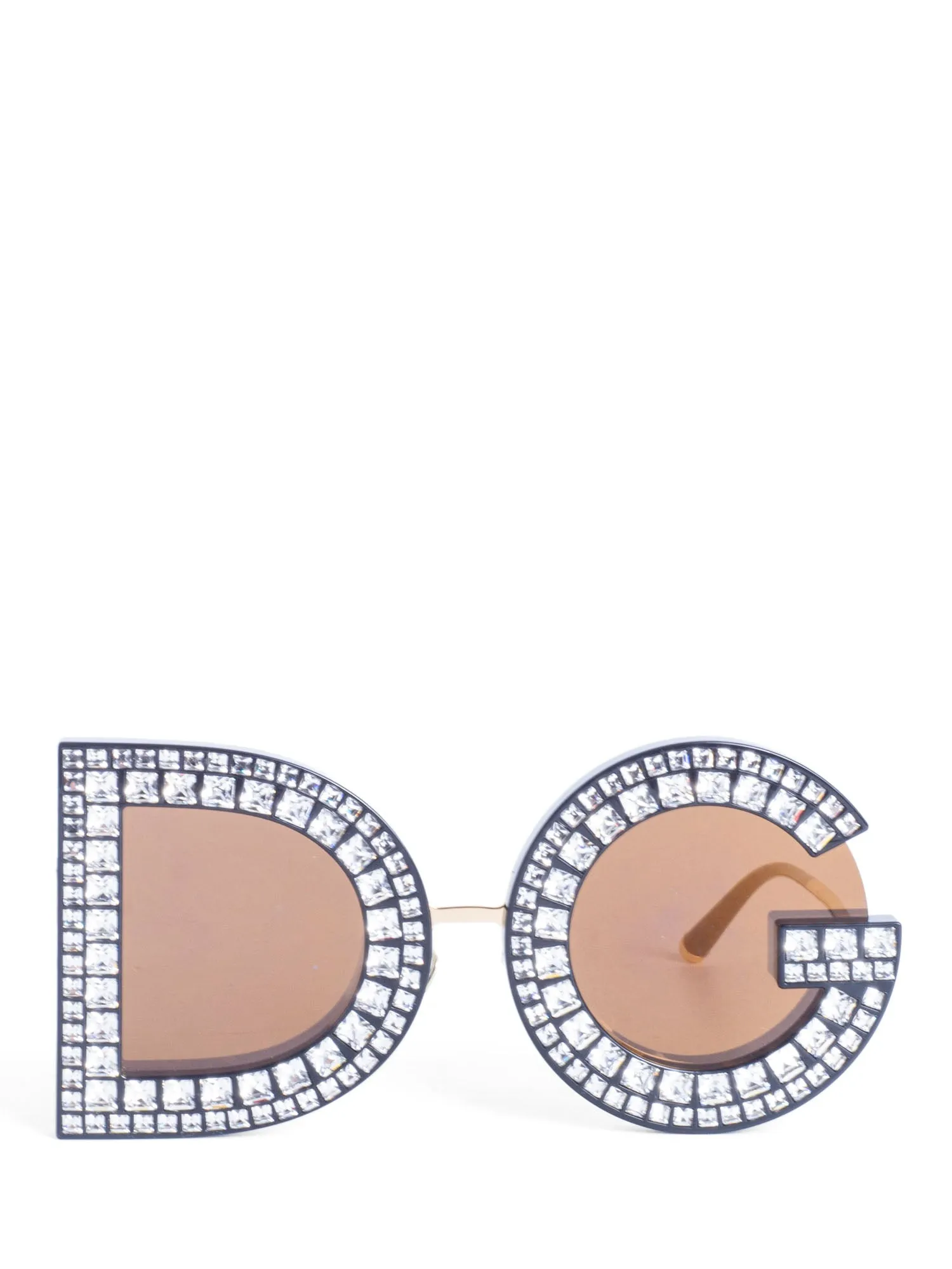 Dolce & Gabanna DG Logo Glitter Sunglasses Black