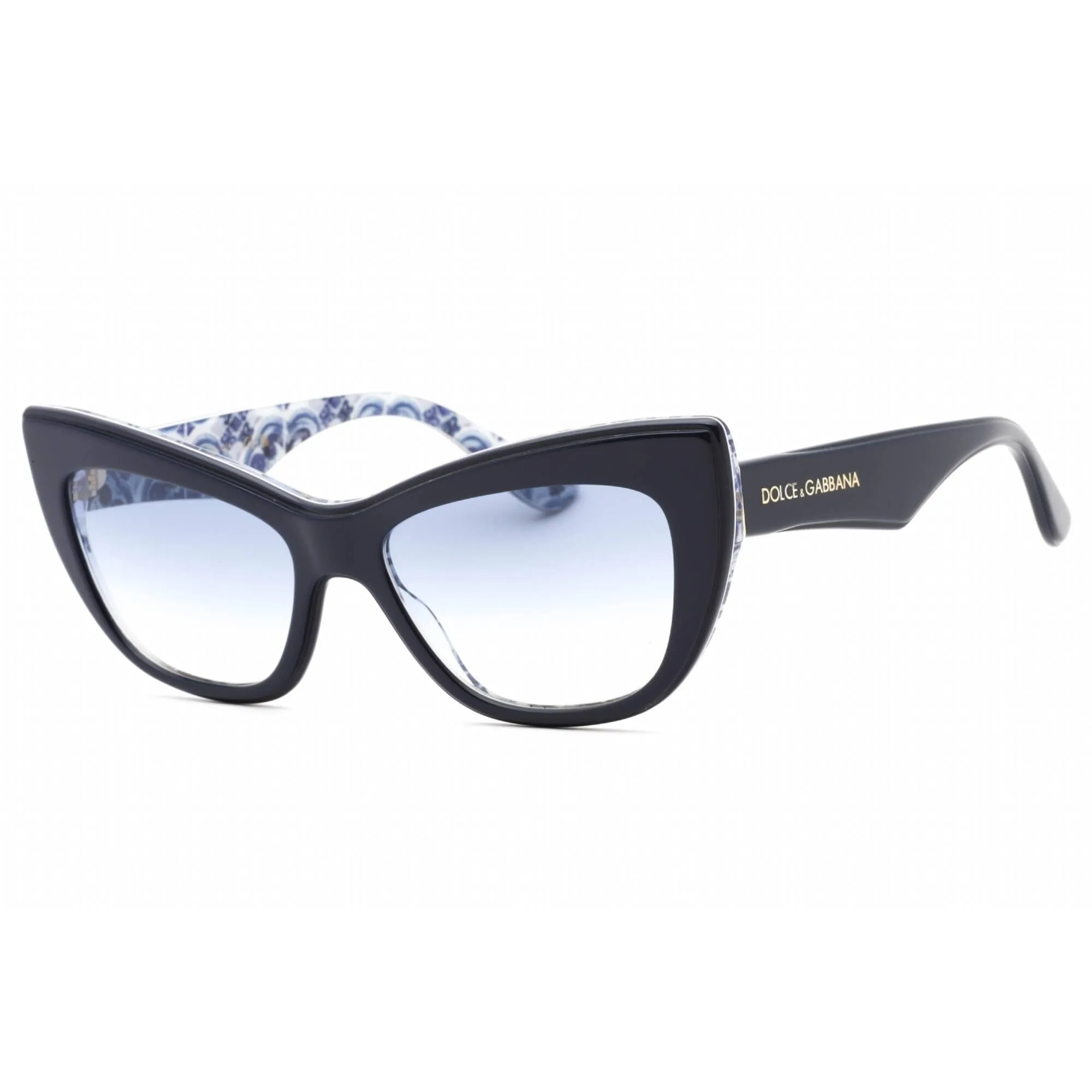 Dolce & Gabbana Women's Sunglasses - Blue On Blue Maiolica Cat Eye | 0DG4417 341419