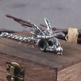 Dragon Pendant Necklaces Stainless Steel Jewelry Skull Head Necklace