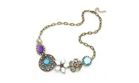 Engraved Flower Pendant Necklace For Women