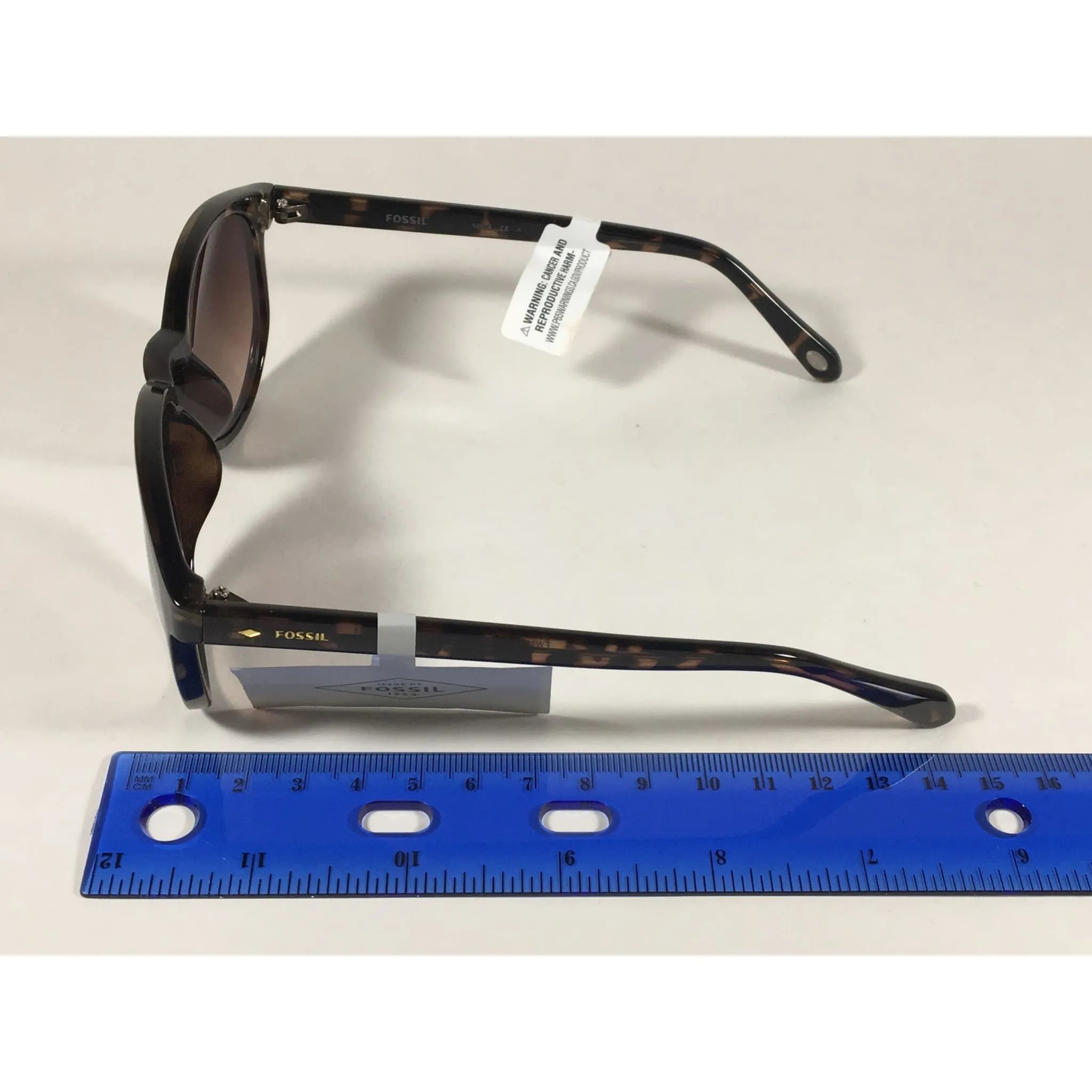 Fossil FW95 Aviator Keyhole Sunglasses Brown Tortoise Frame Brown Gradient Lens