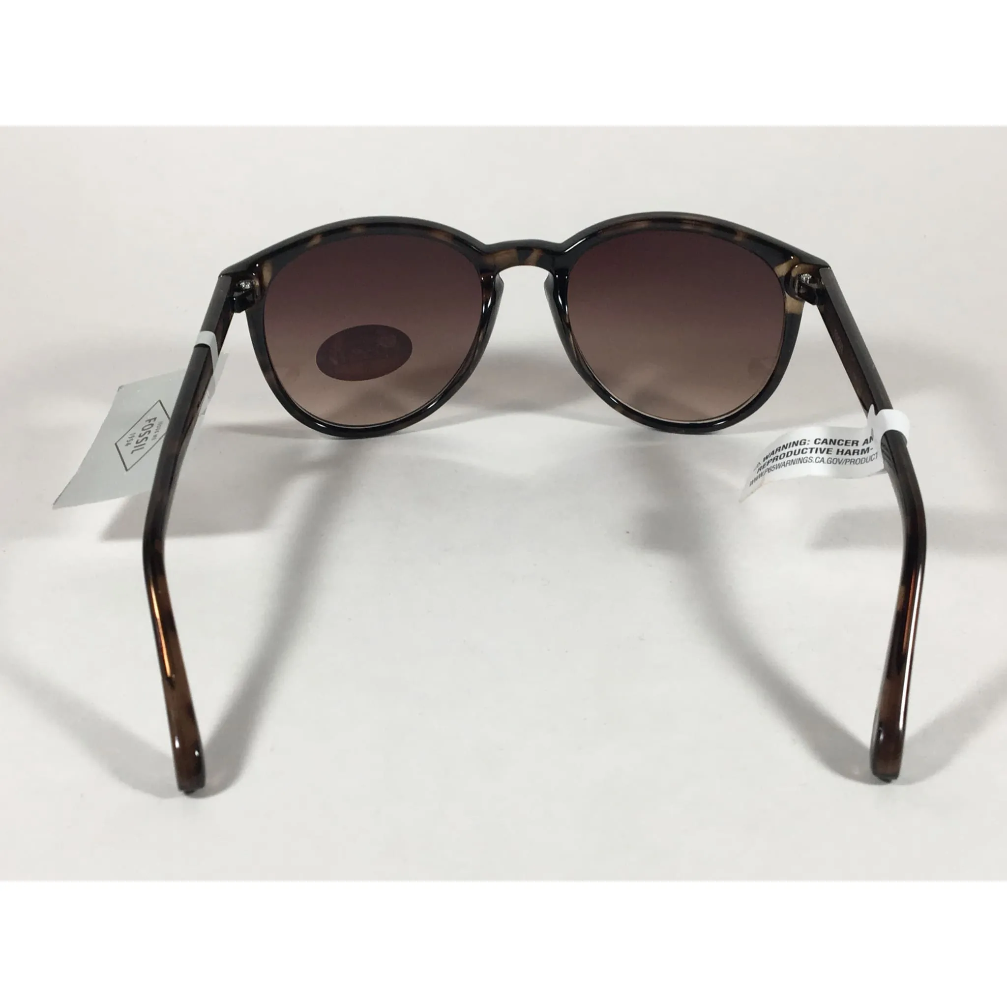Fossil FW95 Aviator Keyhole Sunglasses Brown Tortoise Frame Brown Gradient Lens