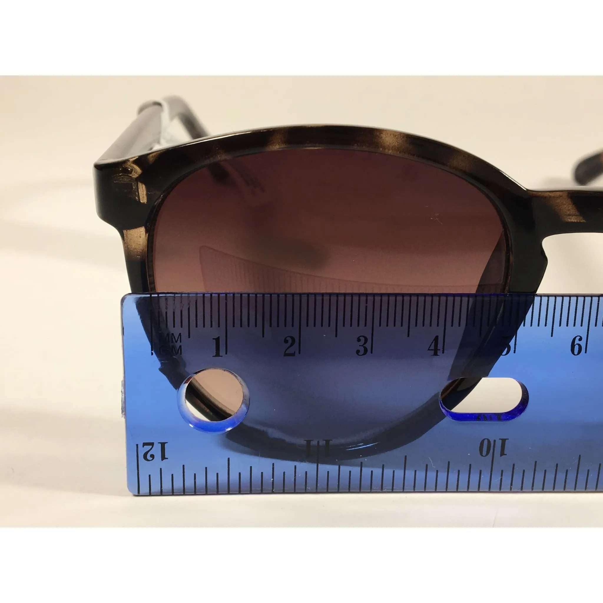 Fossil FW95 Aviator Keyhole Sunglasses Brown Tortoise Frame Brown Gradient Lens