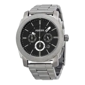 Fossil Machine Chronograph Black Dial Stainless Steel Men's Watch FS4776