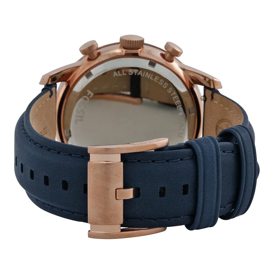 Fossil Townsman Chronograph Navy Dial Navy Leather Men's Watch FS4933