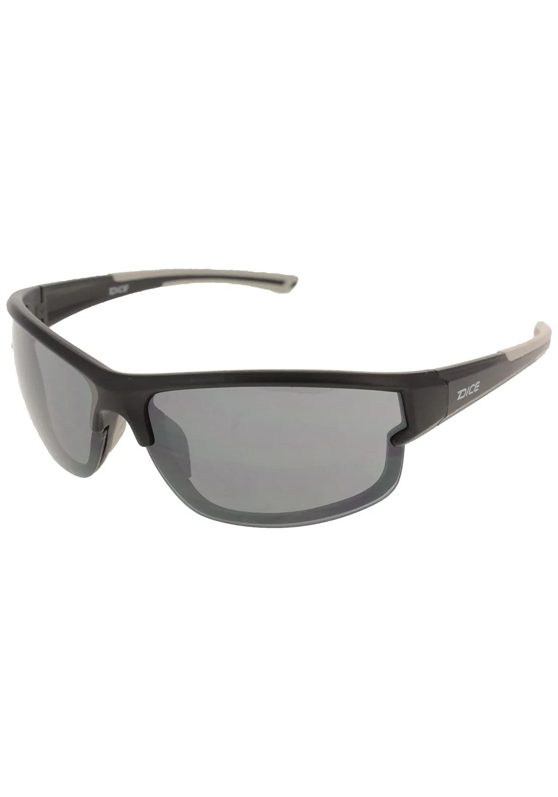 Gents Hidden Frame Sports Wrap Sunglasses With Anti Glare Polarised Lenses  - Solid Smoke