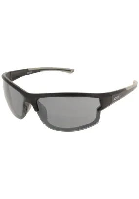 Gents Hidden Frame Sports Wrap Sunglasses With Anti Glare Polarised Lenses  - Solid Smoke