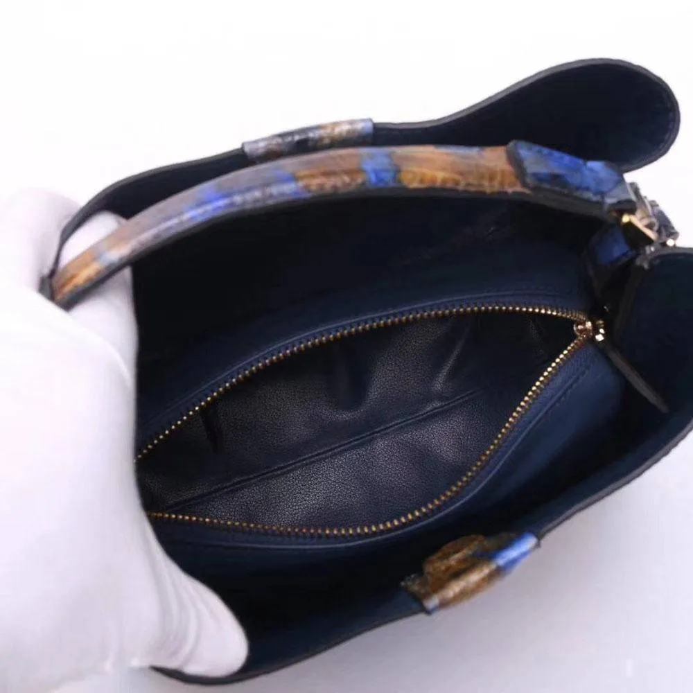 Genuine Crocodile Leather Medium Hobo Bag  & Purse Block Color