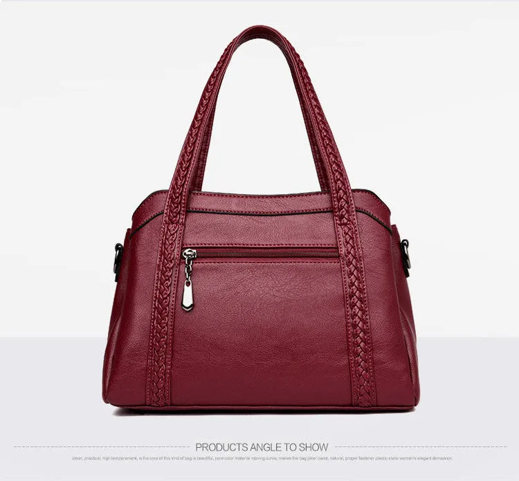 Genuine Leather Tote Tassel Shoulder Bags