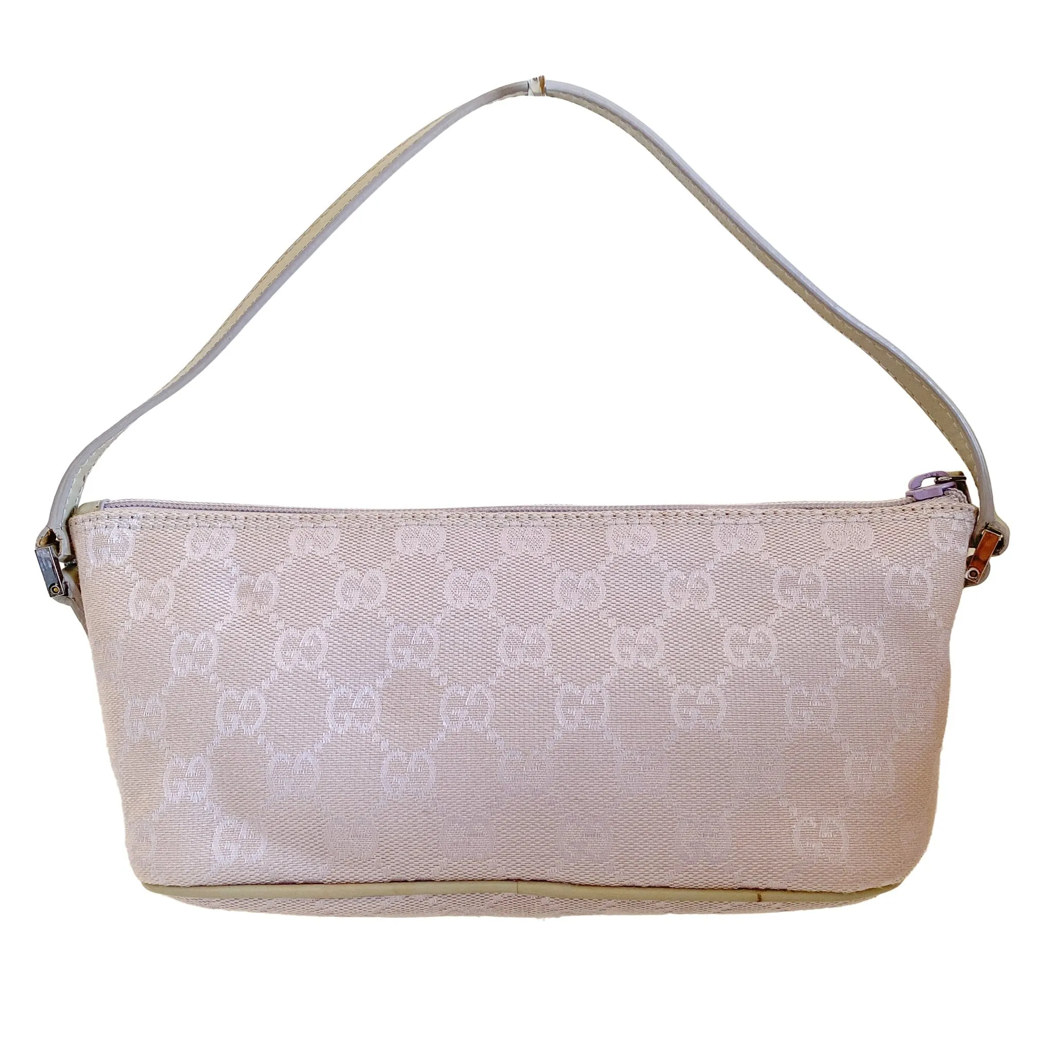 GG Canvas Mini Pochette Pouch Bag Lilac Purple