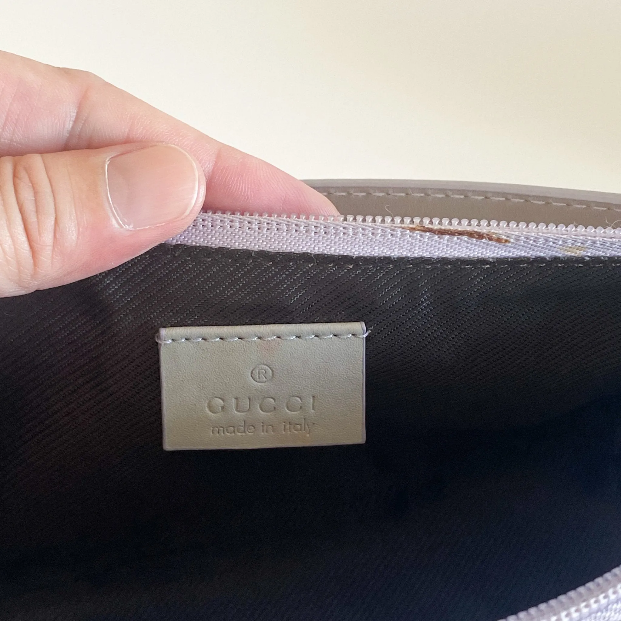 GG Canvas Mini Pochette Pouch Bag Lilac Purple