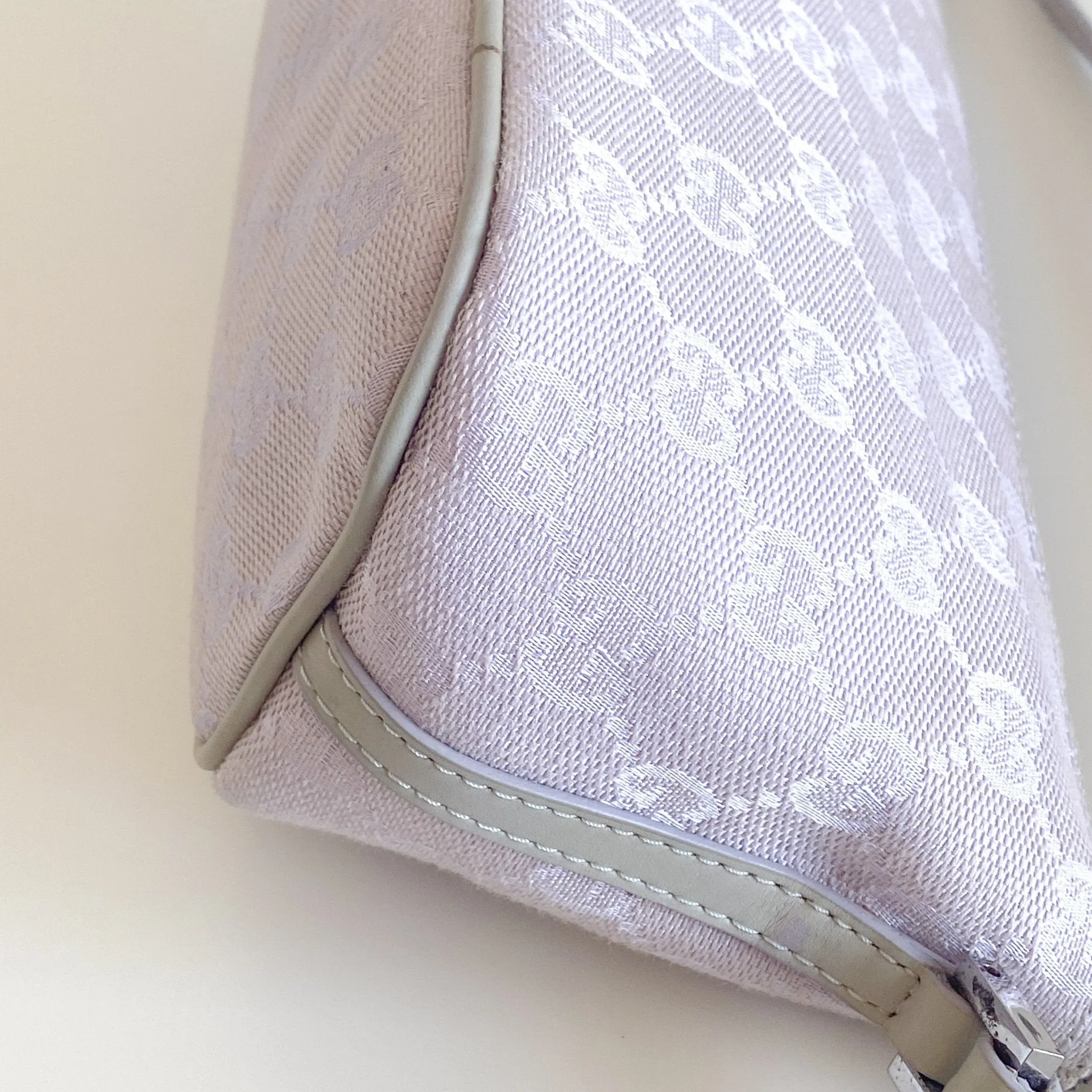 GG Canvas Mini Pochette Pouch Bag Lilac Purple
